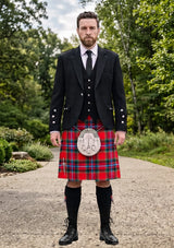 Traditional_Clan_Drummond_tartan_Kilt_and_Argyle_Jacket_Kilt_Outfit_front_image