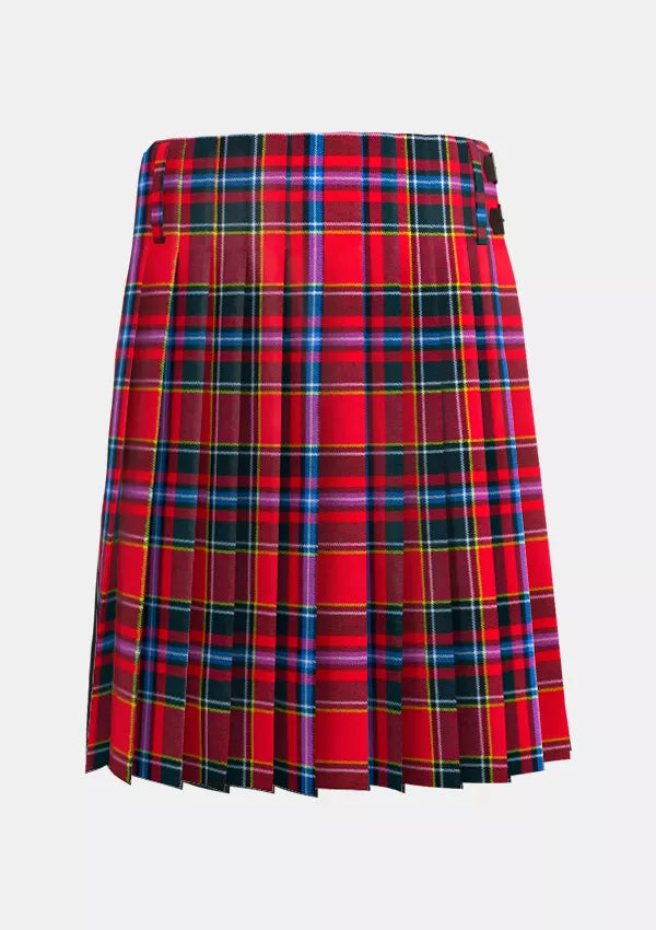 Traditional_Clan_Drummond_tartan_kilt_back_image_with_pleated_design_and_adjustable_buckles_for_men