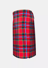 Traditional_Clan_Drummond_tartan_kilt_left_image_with_pleated_design_and_adjustable_buckles_for_men
