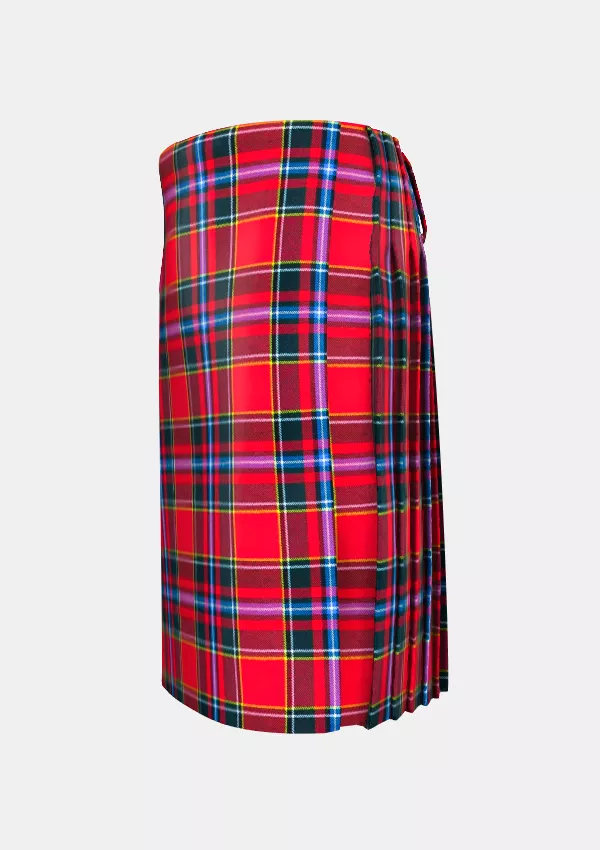 Traditional_Clan_Drummond_tartan_kilt_left_image_with_pleated_design_and_adjustable_buckles_for_men