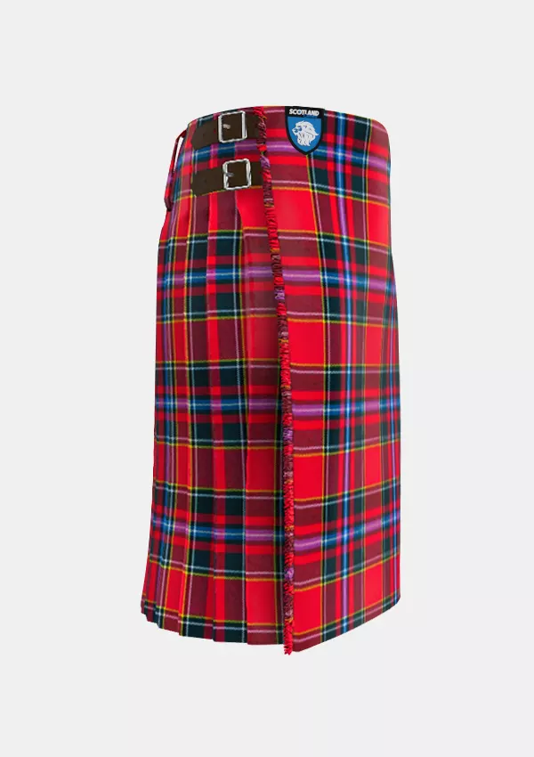 Traditional_Clan_Drummond_tartan_kilt_right_image_with_pleated_design_and_adjustable_buckles_for_men