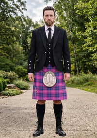 Traditional_Clan_Glencoe_Tartan_Kilt_and_Argyle_Jacket_Kilt_Outfit_front_image