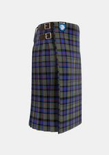 Traditional_Clan_Logan_Society_International_Tartan_14067_kilt_right_image_with_pleated_design_and_adjustable_buckles_for_men