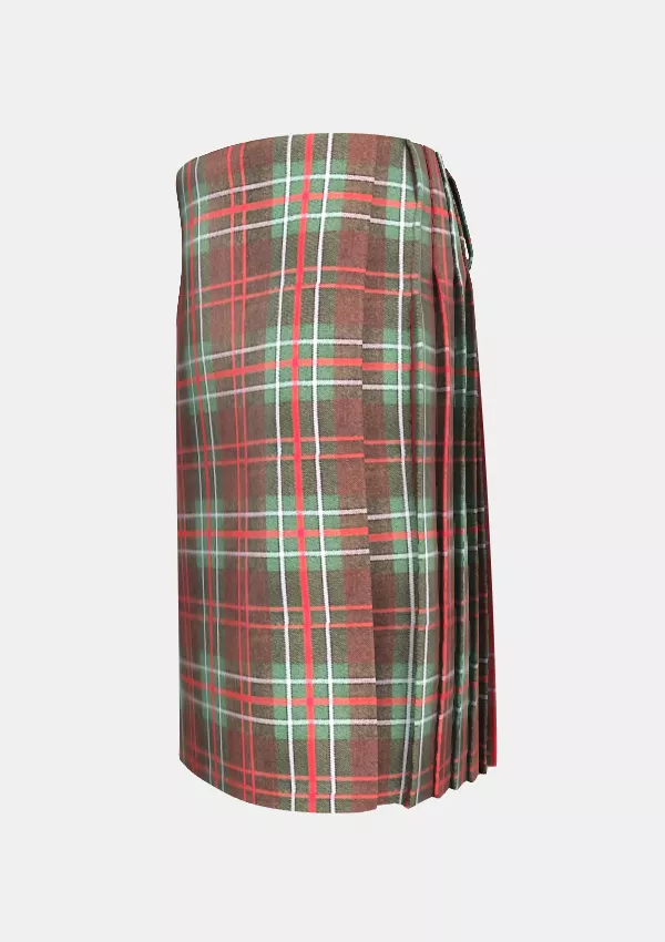 Traditional_Clan_McDermott_Tartan_kilt_left_image_with_pleated_design_and_adjustable_buckles_for_men