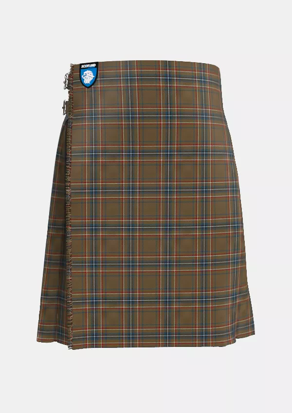 Traditional_Clan_Spencer_Tartan_kilt_front_image_with_pleated_design_and_adjustable_buckles_for_men