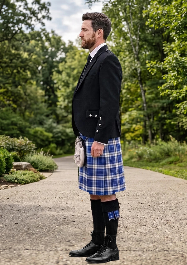 Traditional_Clan_Strathclyde_Tartan_Kilt_and_Argyle_Jacket_Kilt_Outfit_left_image