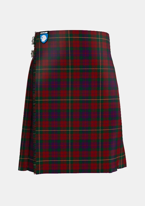 Traditional_Clare__County_Tartan_kilt_front_image_with_pleated_design_and_adjustable_buckles_for_men