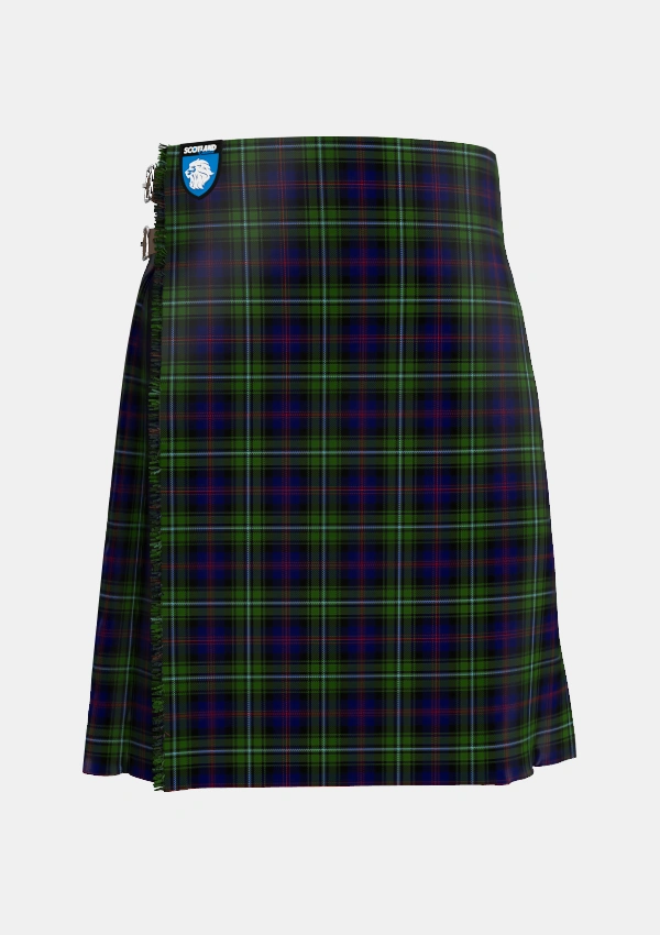 Traditional_Clark_of_Ulva_Tartan_246_kilt_front_image_with_pleated_design_and_adjustable_buckles_for_men