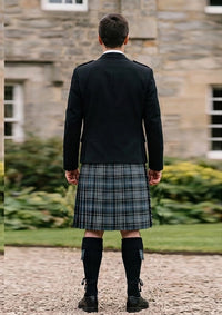 Traditional_Clarke_Ancient_tartan_633_Kilt_and_Argyle_Jacket_Kilt_Outfit_back_image