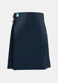 Traditional_Clergy_Green_lines_2_Tartan_111_kilt_front_image_with_pleated_design_and_adjustable_buckles_for_men