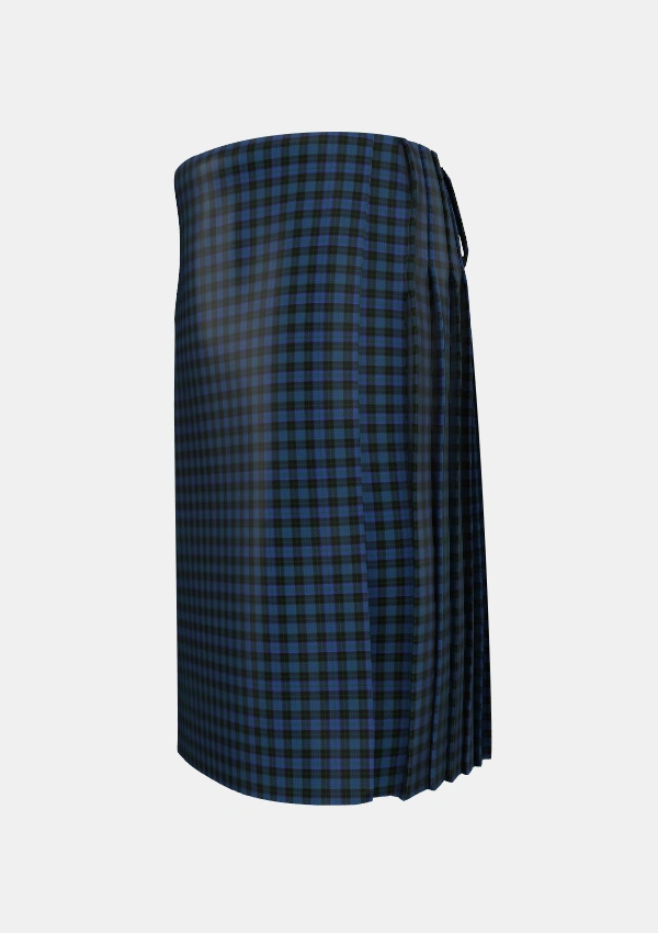 Traditional_Clergy_Green_lines_2_Tartan_111_kilt_left_image_with_pleated_design_and_adjustable_buckles_for_men