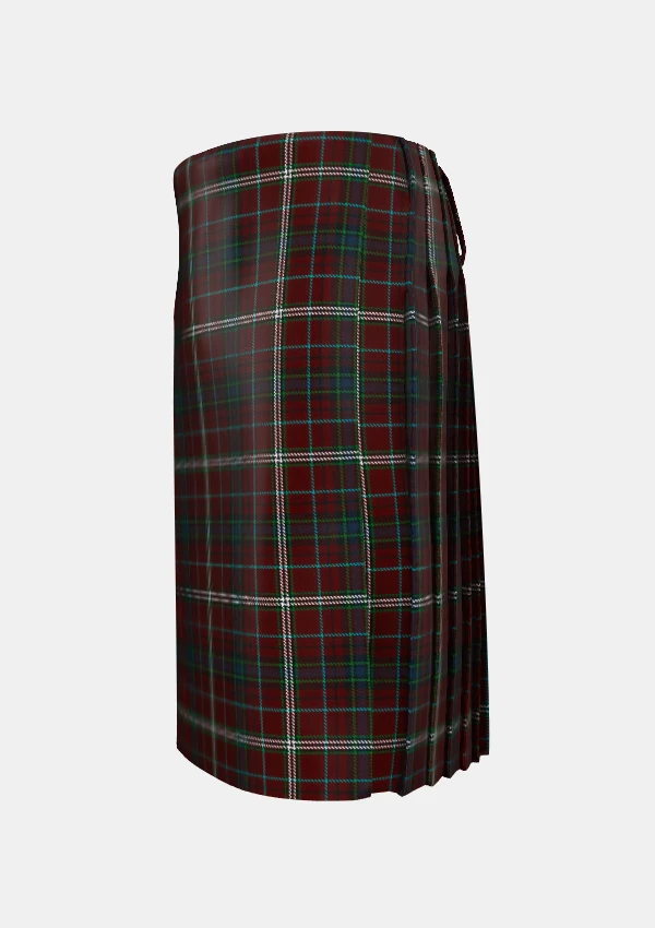 Traditional_Clifford_Tartan_kilt_left_image_with_pleated_design_and_adjustable_buckles_for_men