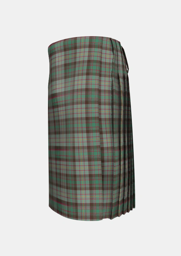 Traditional_Cochrane_Hunting_Tartan_11165_kilt_left_image_with_pleated_design_and_adjustable_buckles_for_men