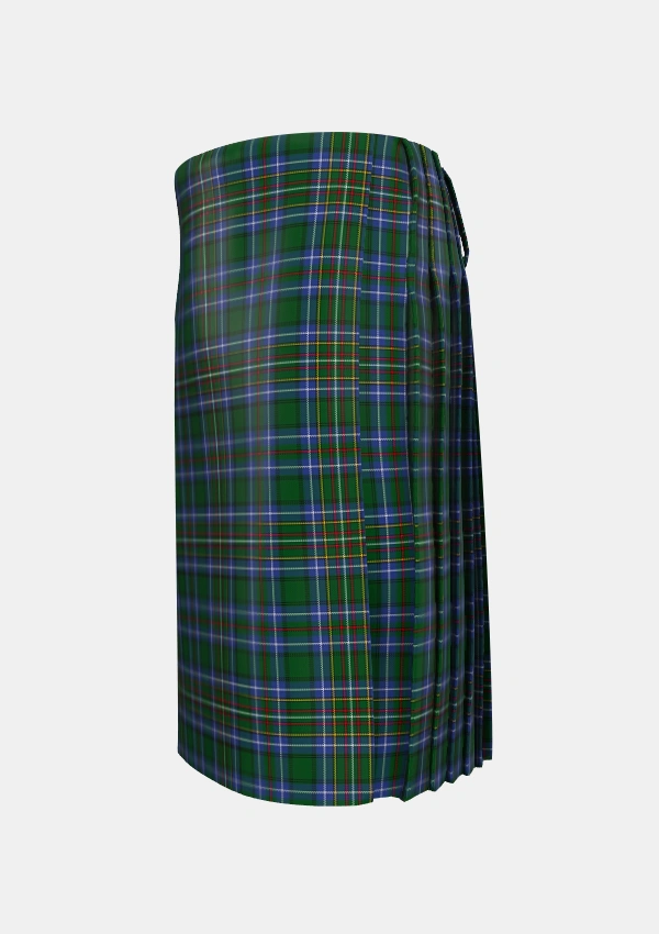 Traditional_Cockburn_2_Tartan_1576_kilt_left_image_with_pleated_design_and_adjustable_buckles_for_men