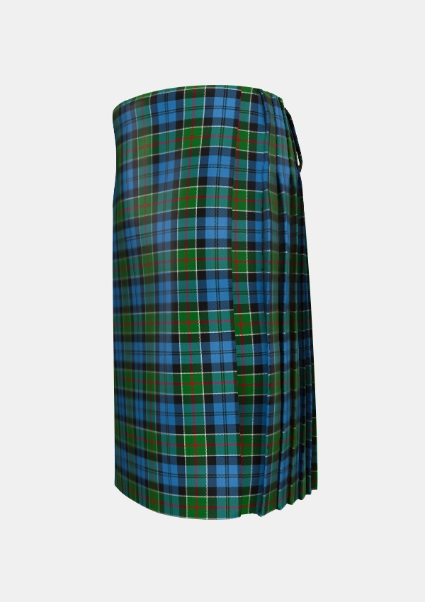 Traditional_Colquhoun_2_Tartan_274_kilt_left_image_with_pleated_design_and_adjustable_buckles_for_men
