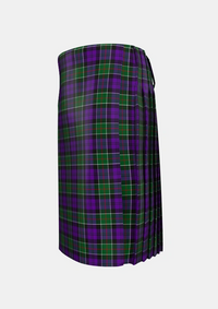Traditional_Colquhoun_3_Tartan_275_kilt_left_image_with_pleated_design_and_adjustable_buckles_for_men