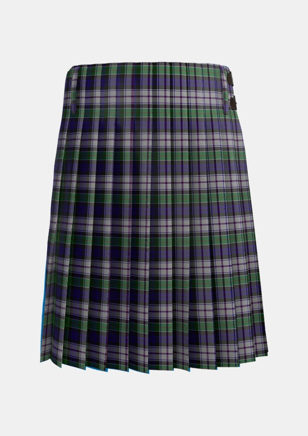 Traditional_Colquhoun_Dress_Tartan_1960_kilt_back_image_with_pleated_design_and_adjustable_buckles_for_men