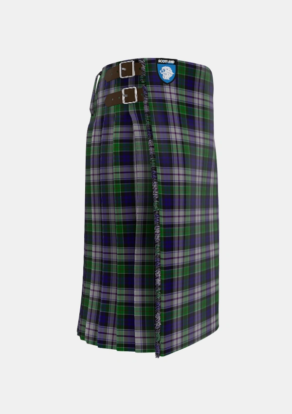 Traditional_Colquhoun_Dress_Tartan_1960_kilt_right_image_with_pleated_design_and_adjustable_buckles_for_men