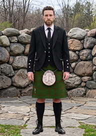 Traditional_Connell_Tartan_3066_Kilt_and_Argyle_Jacket_Kilt_Outfit_front_image