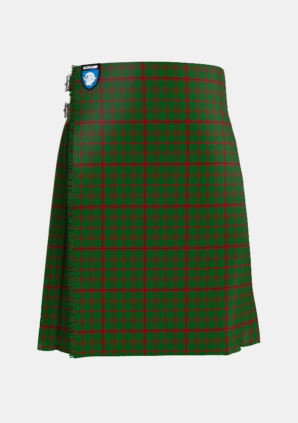 Traditional_Connell_Tartan_kilt_3066_front_image_with_pleated_design_and_adjustable_buckles_for_men