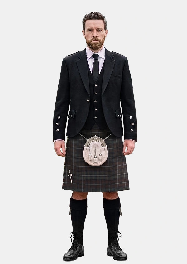 Traditional_County_Kerry_Tartan_Kilt_and_Argyle_Jacket_Kilt_Outfits_front_image