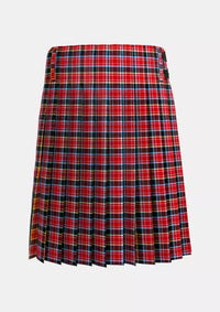 Traditional_County_Laois_Tartan_kilt_back_image_with_pleated_design_and_adjustable_buckles_for_men