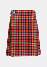 Traditional_County_Laois_Tartan_kilt_front_image_with_pleated_design_and_adjustable_buckles_for_men