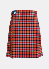 Traditional_County_Laois_Tartan_kilt_front_image_with_pleated_design_and_adjustable_buckles_for_men