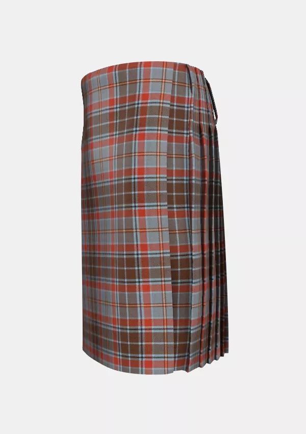 Traditional_County_Leitrim_Tartan_kilt_left_image_with_pleated_design_and_adjustable_buckles_for_men