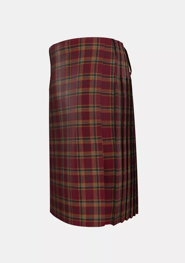 Traditional_County_Tyrone_Tartan_kilt_left_image_with_pleated_design_and_adjustable_buckles_for_men
