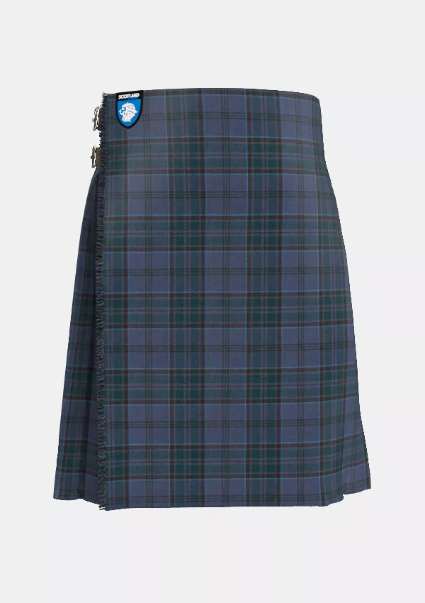 Traditional_County_Wicklow_Tartan_kilt_front_image_with_pleated_design_and_adjustable_buckles_for_men