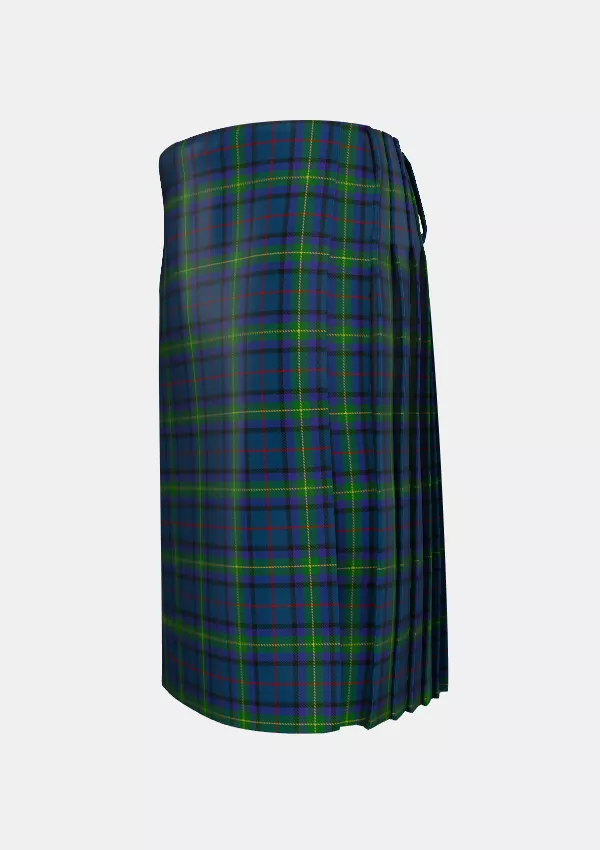 Traditional_Cowie_Tartan_6868_kilt_left_image_with_pleated_design_and_adjustable_buckles_for_men