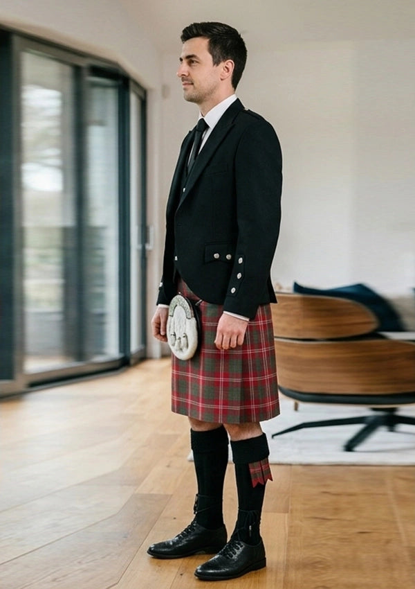 Traditional_Crawford_tartan_Kilt_and_Argyle_Jacket_Kilt_Outfit_left_image