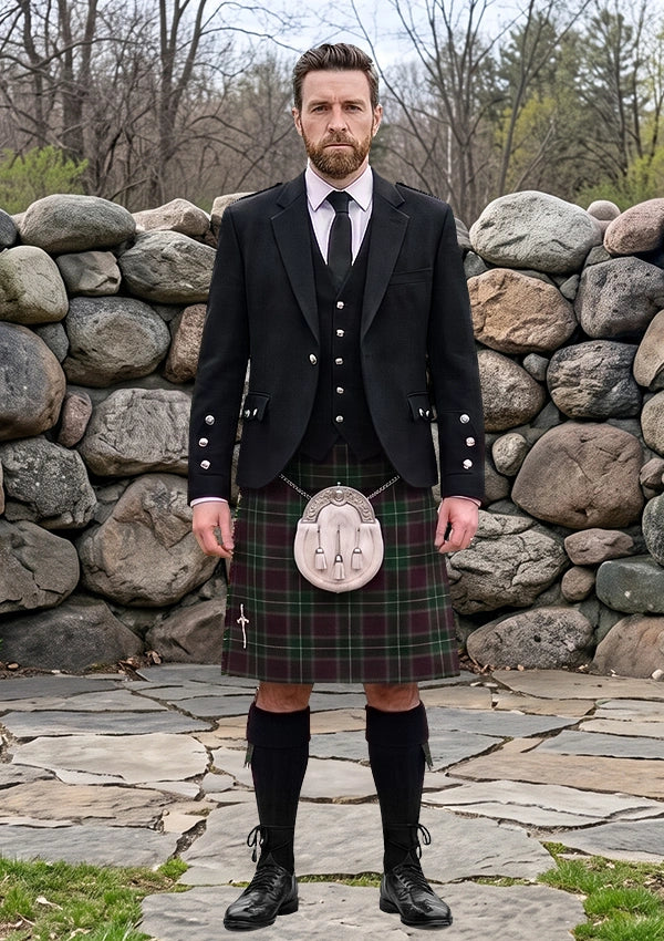 Traditional_Crosby_Tartan_4223_Kilt_and_Argyle_Jacket_Kilt_Outfit_front_image