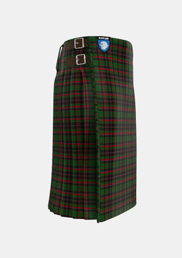Traditional_Cumming_Hunting_Tartan_4636_kilt_right_image_with_pleated_design_and_adjustable_buckles_for_men