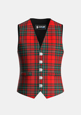 Traditional_Cumming_Red_Modern_Tartan_Waistcoat_front_image