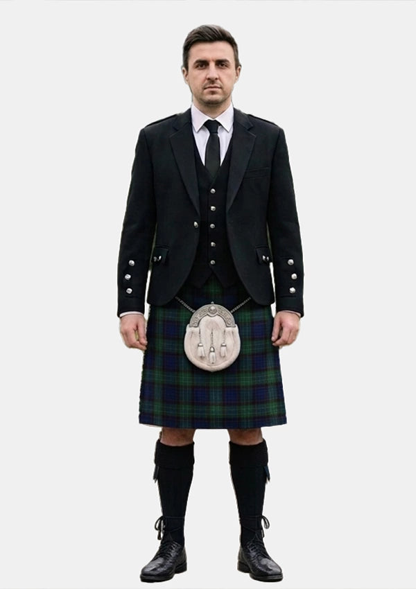 Traditional_Cunningham_Hunting_Tartan_1972_Kilt_and_Argyle_Jacket_Kilt_Outfits_front_image