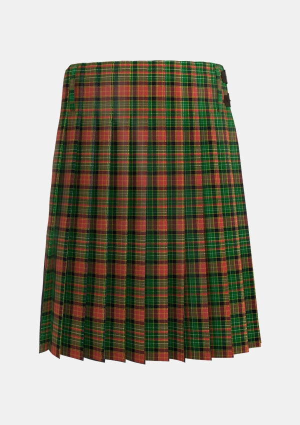 Traditional_Dalrymple_of_Castleton_Tartan_7420_kilt_back_image_with_pleated_design_and_adjustable_buckles_for_men