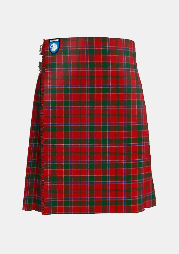Traditional_Dalziel_tartan_970_kilt_front_image_with_pleated_design_and_adjustable_buckles_for_men