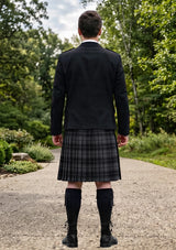 Traditional_Dark_Grey_Highlander_Tartan_Kilt_and_Argyle_Jacket_Kilt_Outfit_back_image
