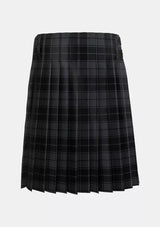 Traditional_Dark_Grey_Highlander_Tartan_kilt_back_image_with_pleated_design_and_adjustable_buckles_for_men