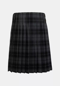 Traditional_Dark_Grey_Highlander_Tartan_kilt_back_image_with_pleated_design_and_adjustable_buckles_for_men