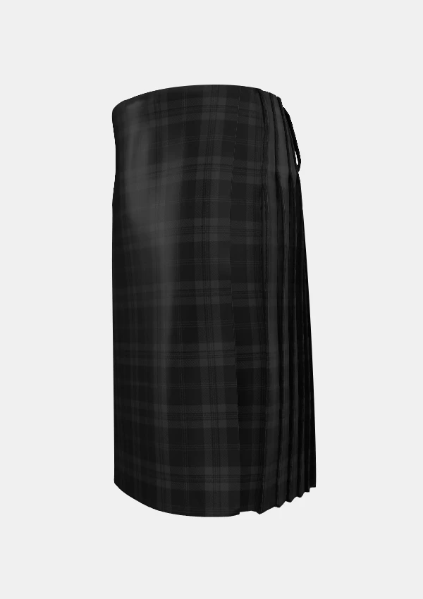 Traditional_Dark_Island_Tartan_kilt_5832_left_image_with_pleated_design_and_adjustable_buckles_for_men