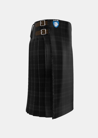 Traditional_Dark_Island_Tartan_kilt_5832_right_image_with_pleated_design_and_adjustable_buckles_for_men