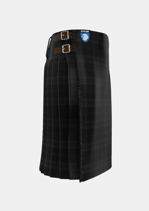 Traditional_Dark_Island_Tartan_kilt_5832_right_image_with_pleated_design_and_adjustable_buckles_for_men