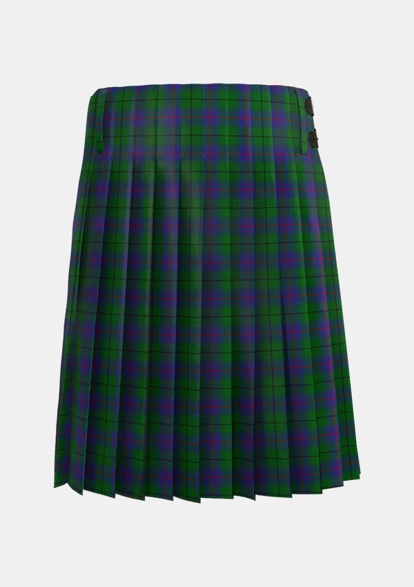 Traditional_Davidson_Half_Tartan_1076_kilt_back_image_with_pleated_design_and_adjustable_buckles_for_men