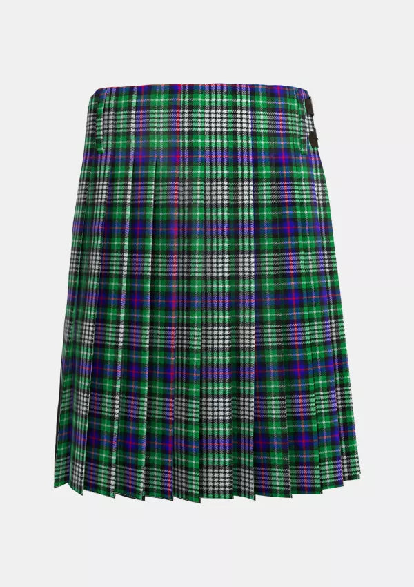 Traditional_Davidson_of_Tulloch_Dress_Tartan_kilt_back_image_with_pleated_design_and_adjustable_buckles_for_men