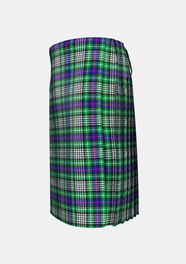 Traditional_Davidson_of_Tulloch_Dress_Tartan_kilt_left_image_with_pleated_design_and_adjustable_buckles_for_men