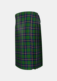 Traditional_Dodd_of_Branford_Tartan_4686_kilt_left_image_with_pleated_design_and_adjustable_buckles_for_men