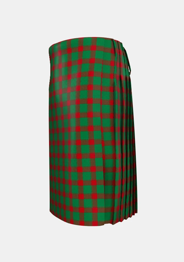 Traditional_Donachie_Tartan_6138_kilt_left_image_with_pleated_design_and_adjustable_buckles_for_men